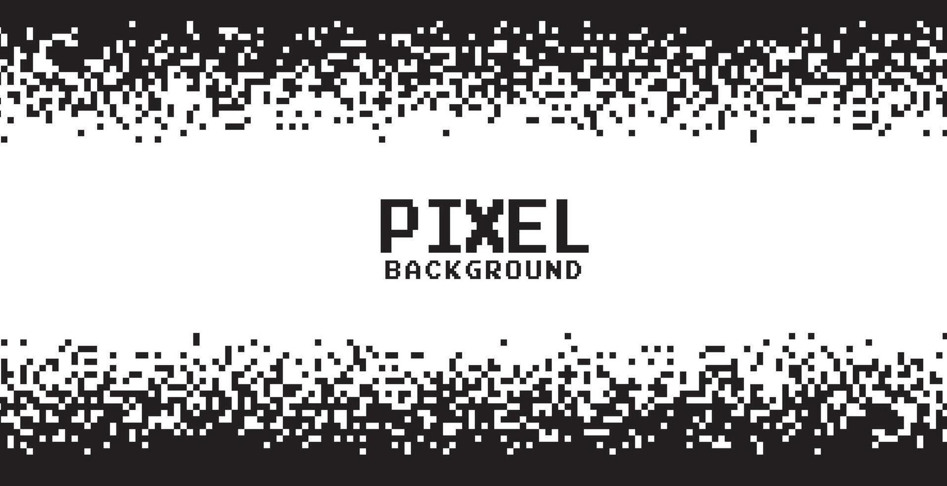 schwarz und Weiß Pixel Hintergrund Design vektor