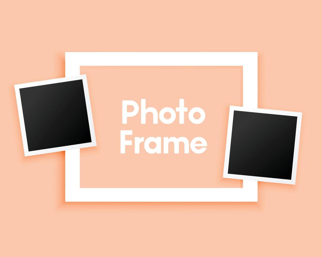 minimal Foto Frames auf Pastell- Hintergrund vektor