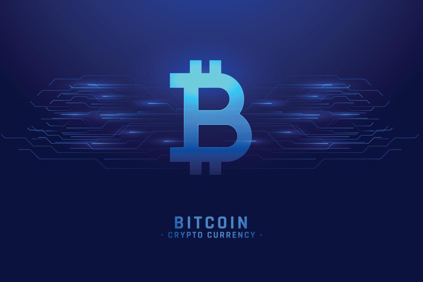 digital bitcoin kryptovaluta teknologi bakgrund vektor
