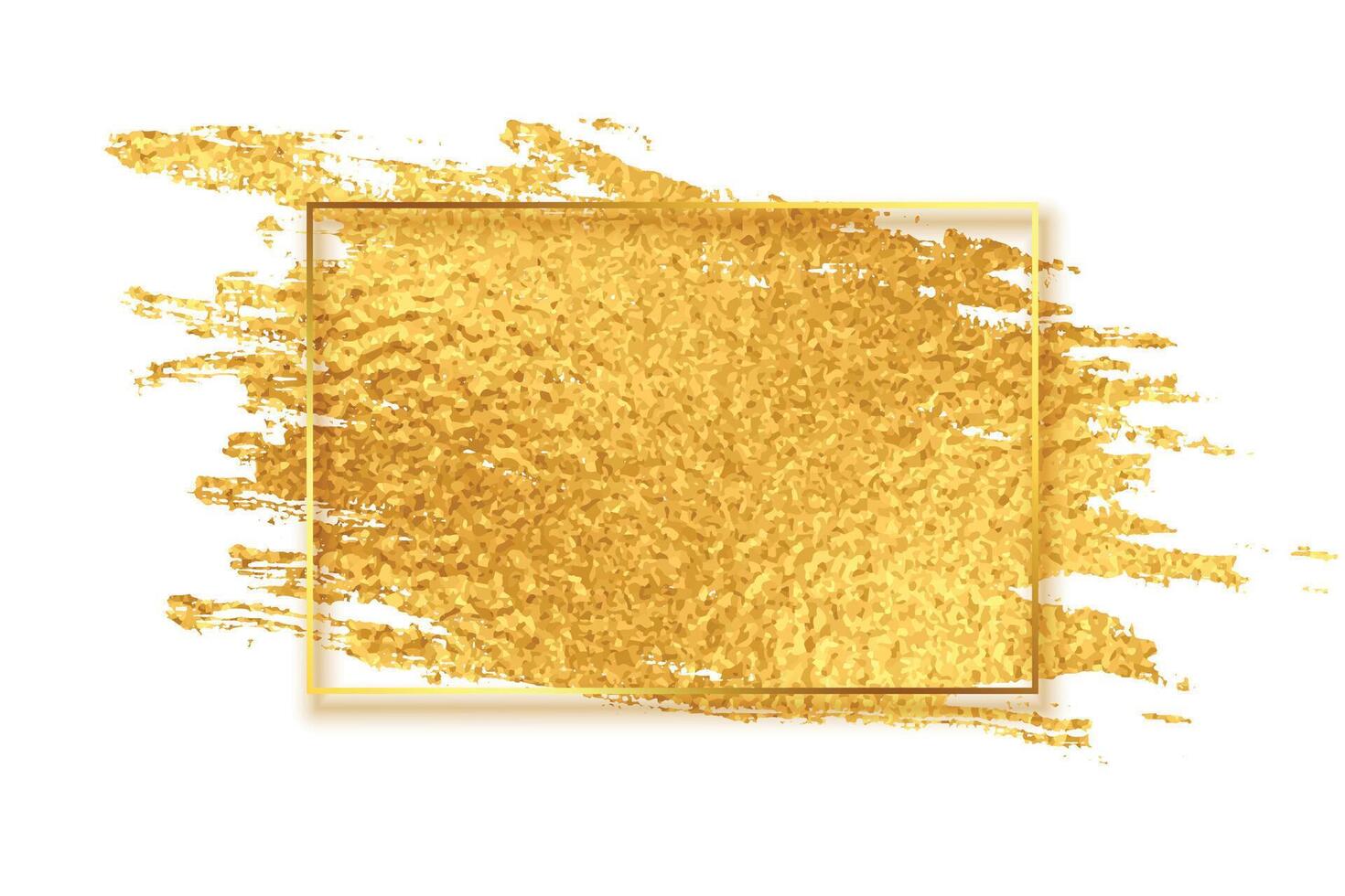 golden glänzend Farbe Bürste Schlaganfall Textur Hintergrund vektor