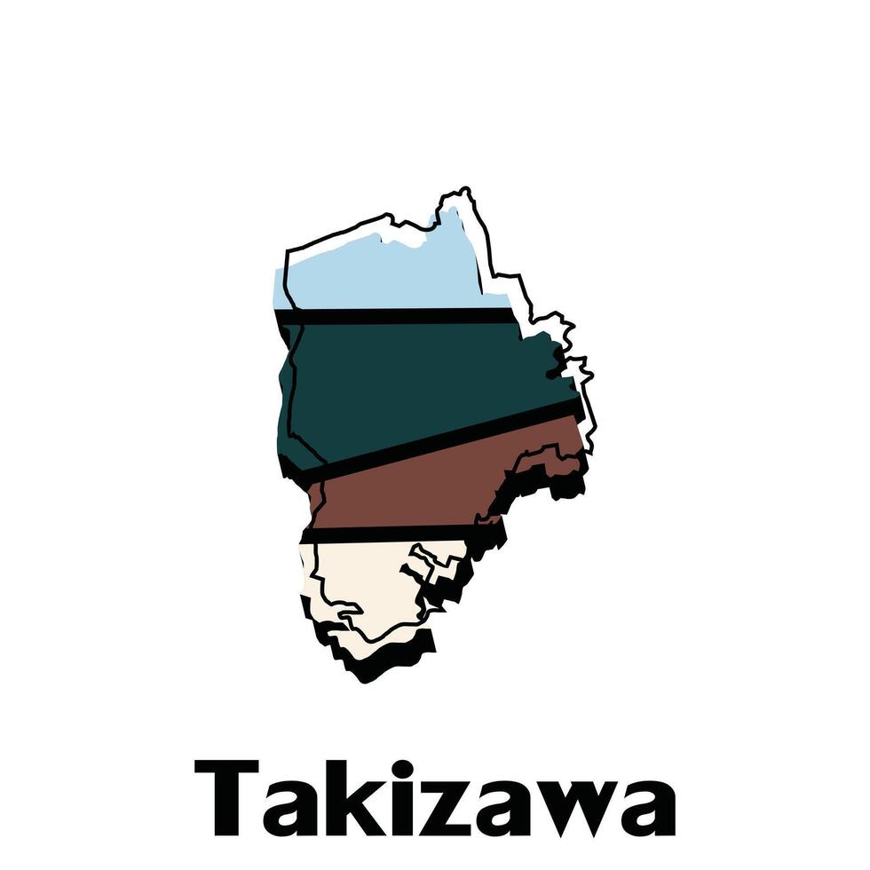 Karte von Takizawa Stadt - - Japan Karte und Infografik von Provinzen, politisch Karten von Japan, Region von Japan zum Ihre Unternehmen vektor