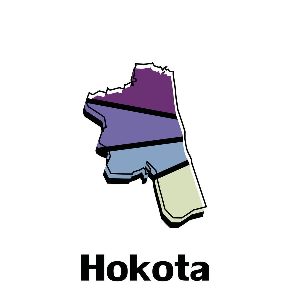 Karte von Hokota Stadt - - Japan Karte und Infografik von Provinzen, politisch Karten von Japan, Region von Japan zum Ihre Unternehmen vektor