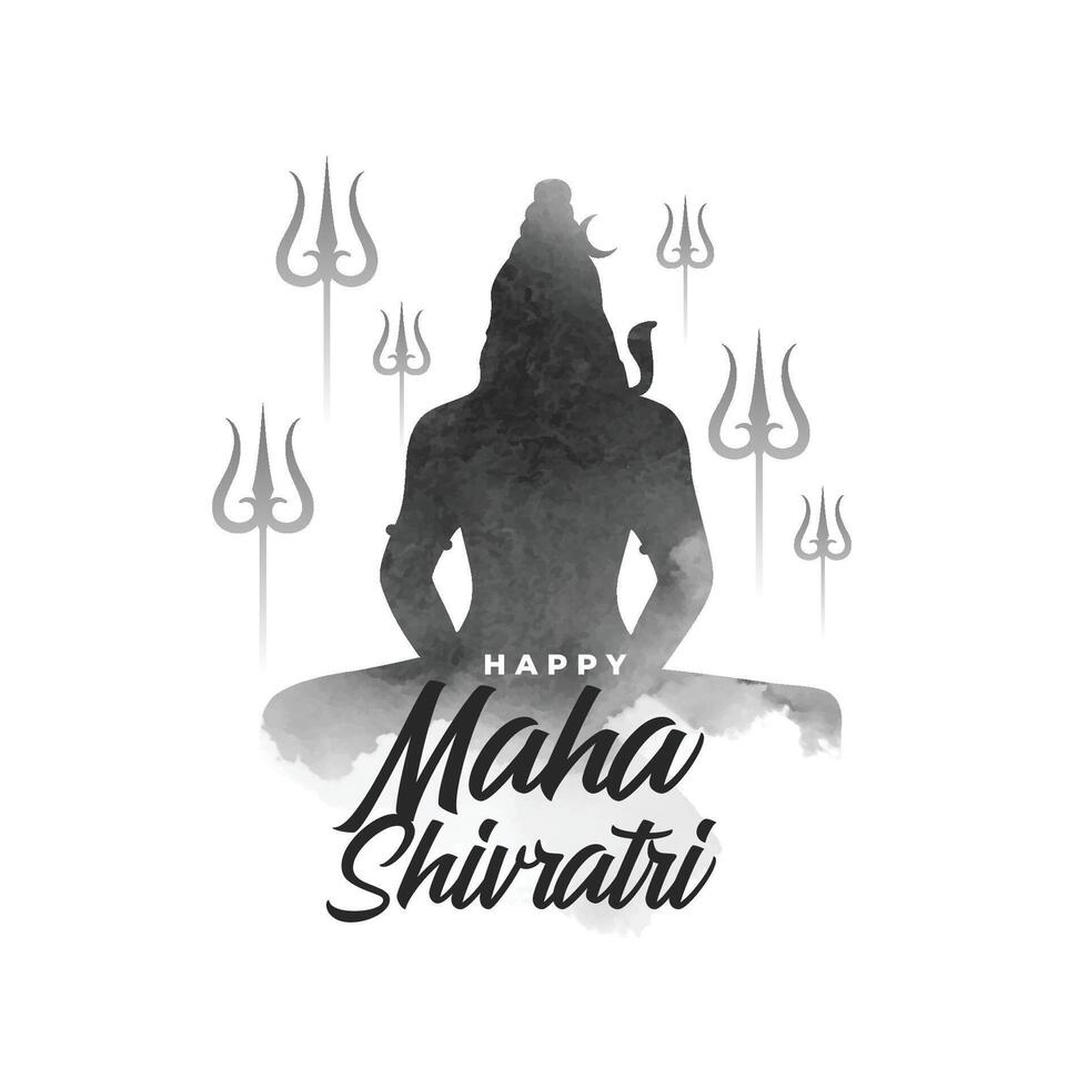 maha shivratri andlig bakgrund med herre shiva trishul vektor