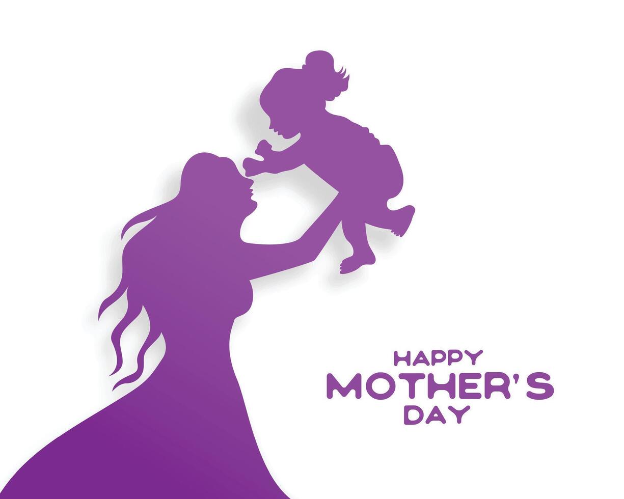 elegant glücklich Mütter Tag Hintergrund senden Liebe Botschaft zu Beste Mama vektor