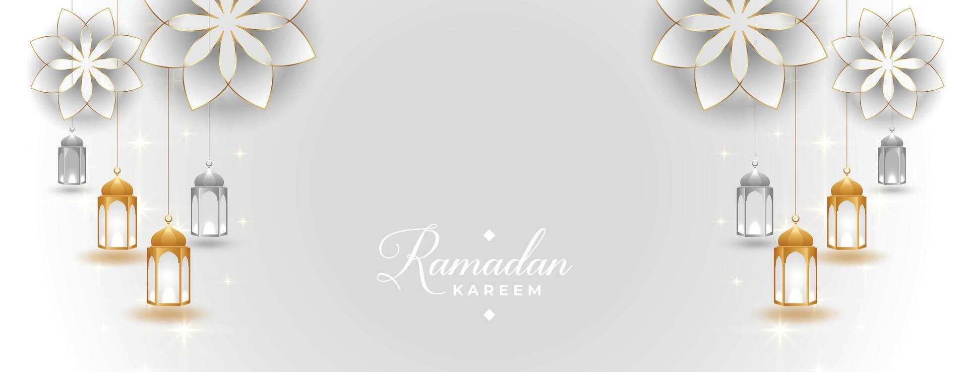 schön Ramadan kareem Banner im Arabisch islamisch Stil vektor