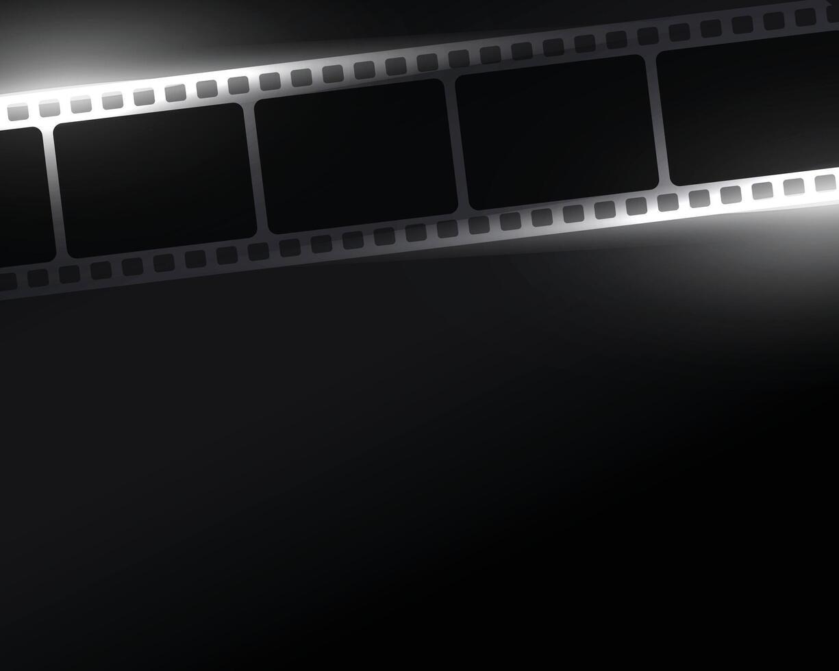 elegant tom filma rulle svart bakgrund för underhållning vektor