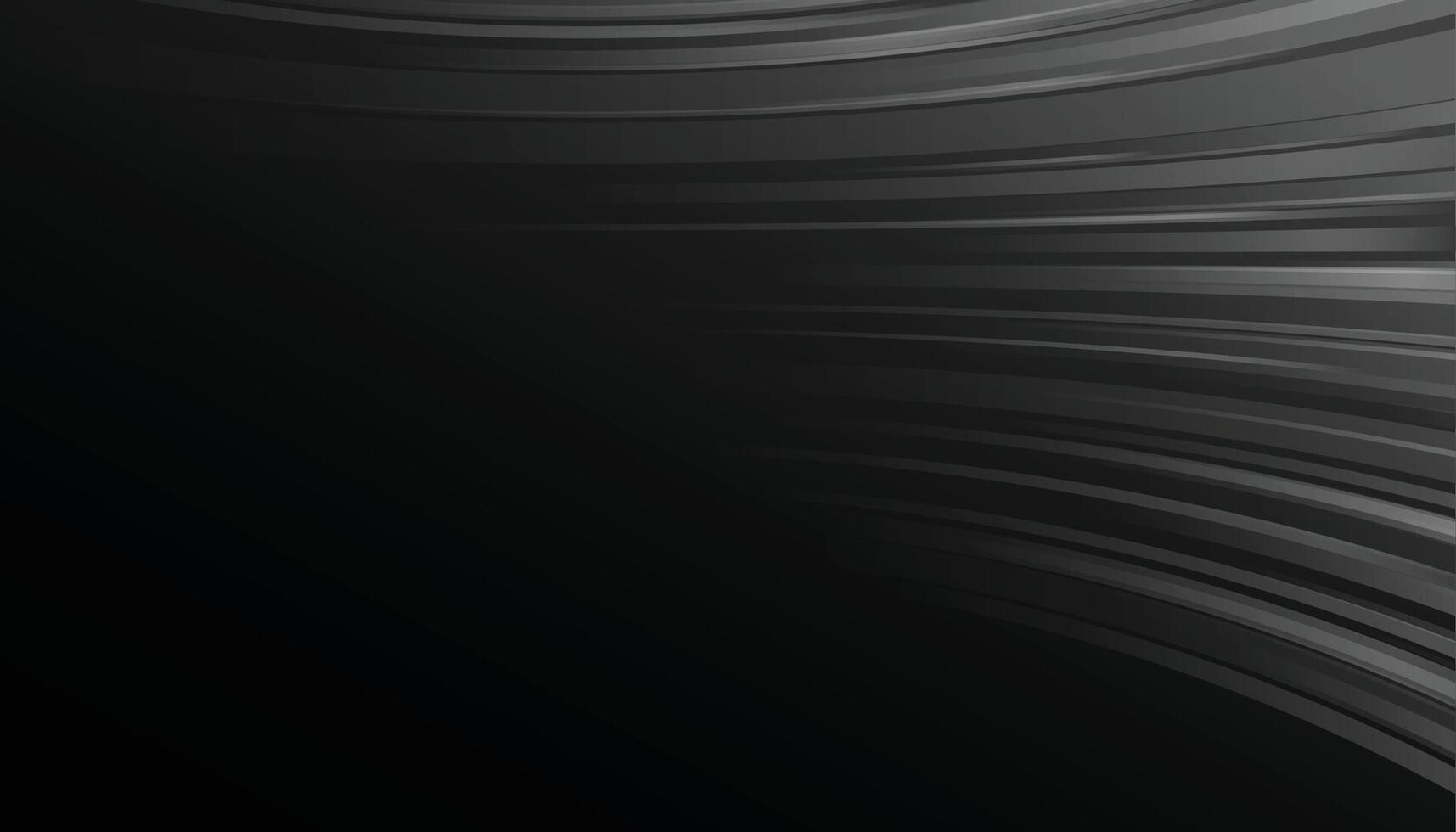 schwarz Hintergrund mit Kurve Bewegung Linien bewirken vektor