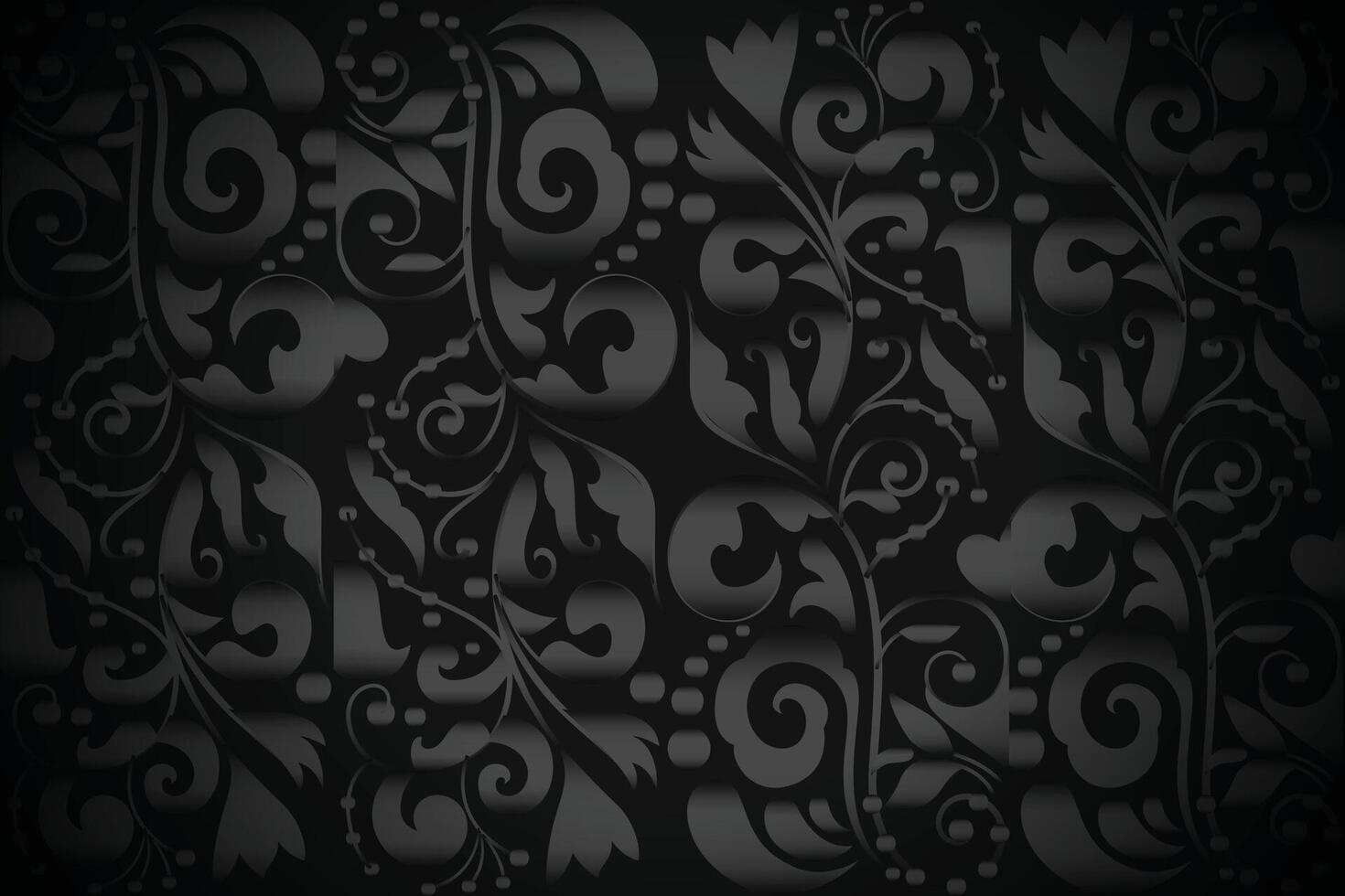 ethnisch Stil dunkel Blumen- Muster Hintergrund zum islamisch Dekoration vektor