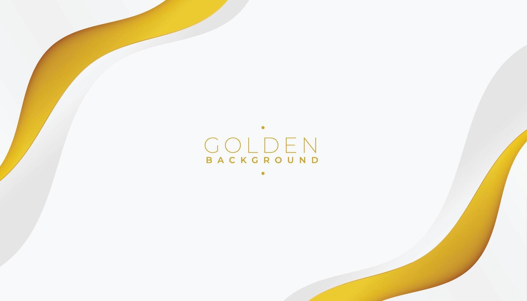 modern Weiß Hintergrund Hintergrund mit golden Flüssigkeit Design vektor