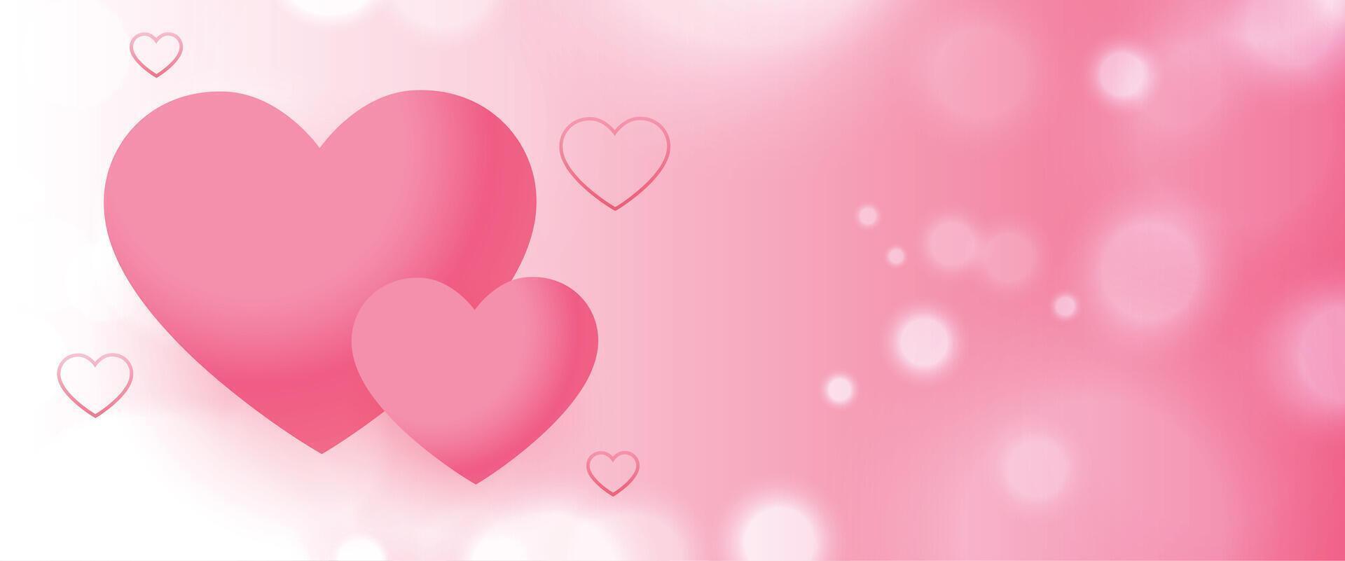 Valentinsgrüße Tag Liebe und Romantik wünscht sich Banner mit Liebe Herzen vektor
