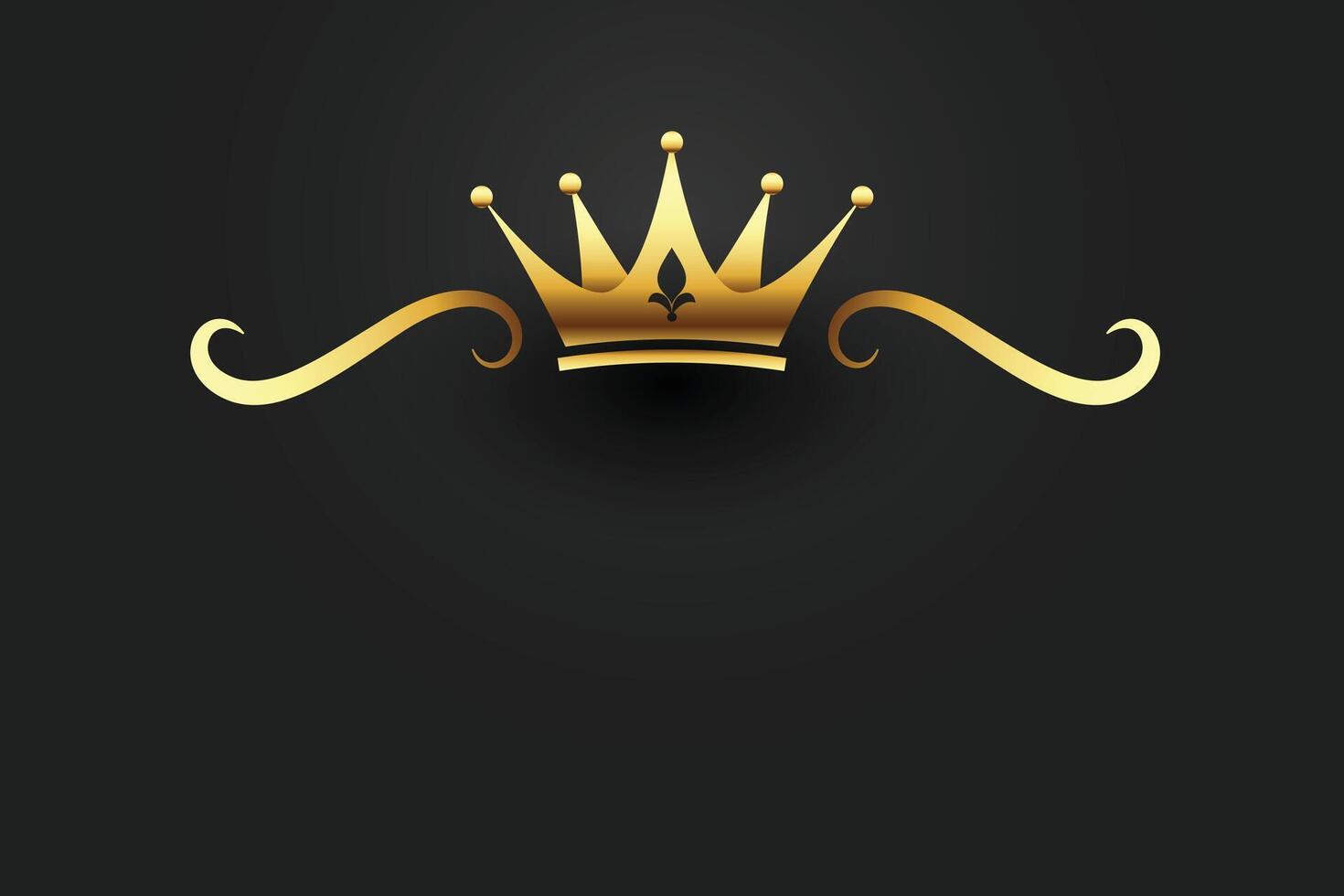 königlich golden Krone Hintergrund zum Jahrgang Schatz Design vektor