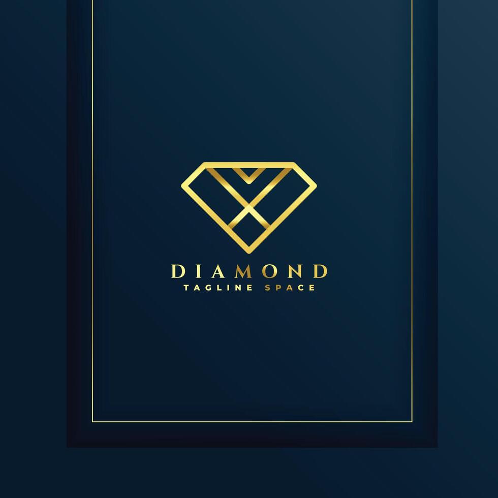 Luxus Diamant Logo Vorlage Design zum Geschäft Identität vektor