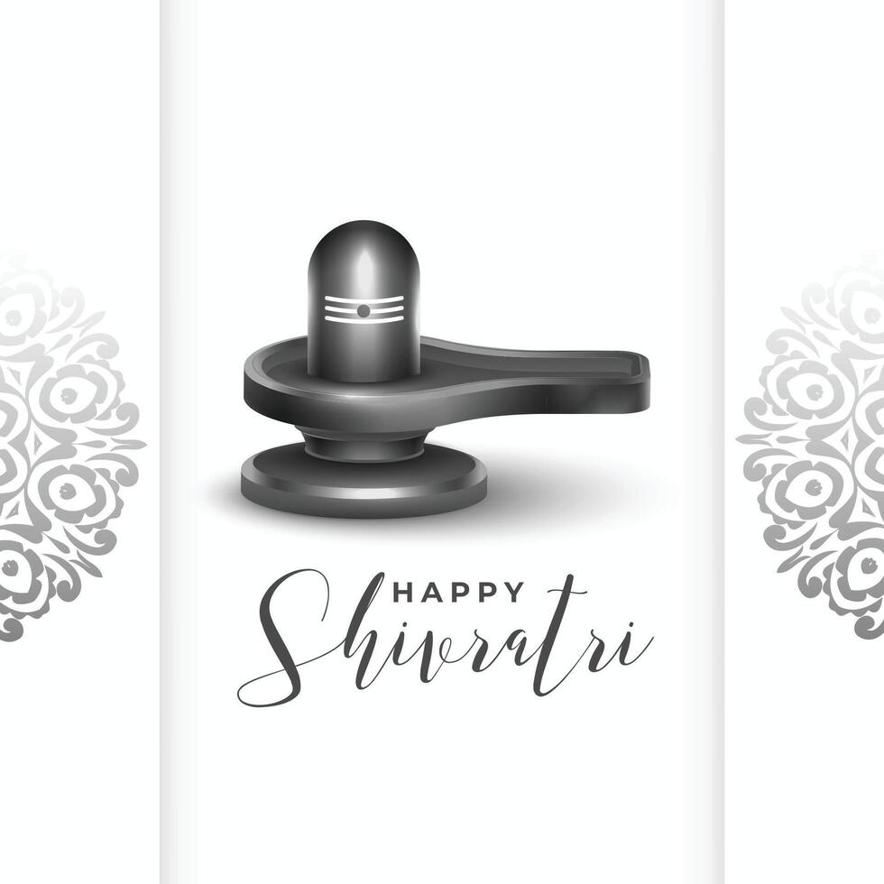 maha shivratri festival av herre shiva hälsning med realistisk skakande vektor