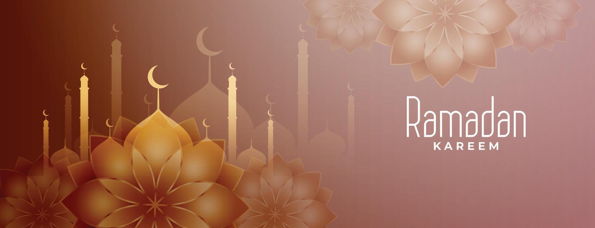 ramadan månad islamic dekorativ baner design vektor
