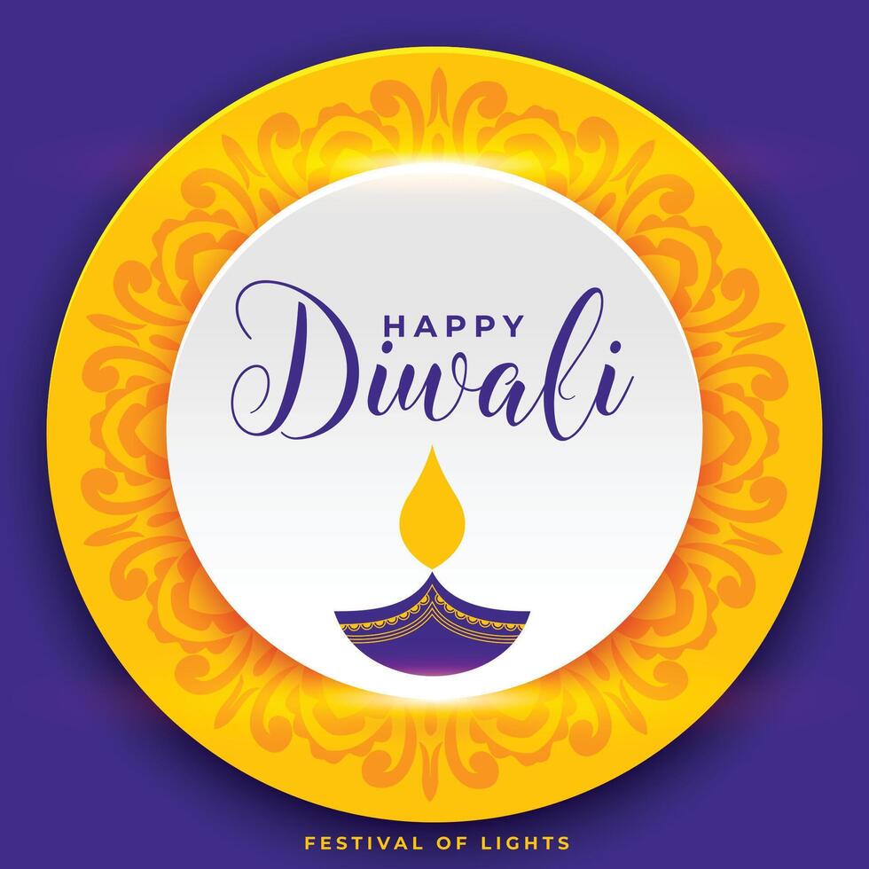glücklich Diwali Poster wünscht sich Karte im schön Farben vektor