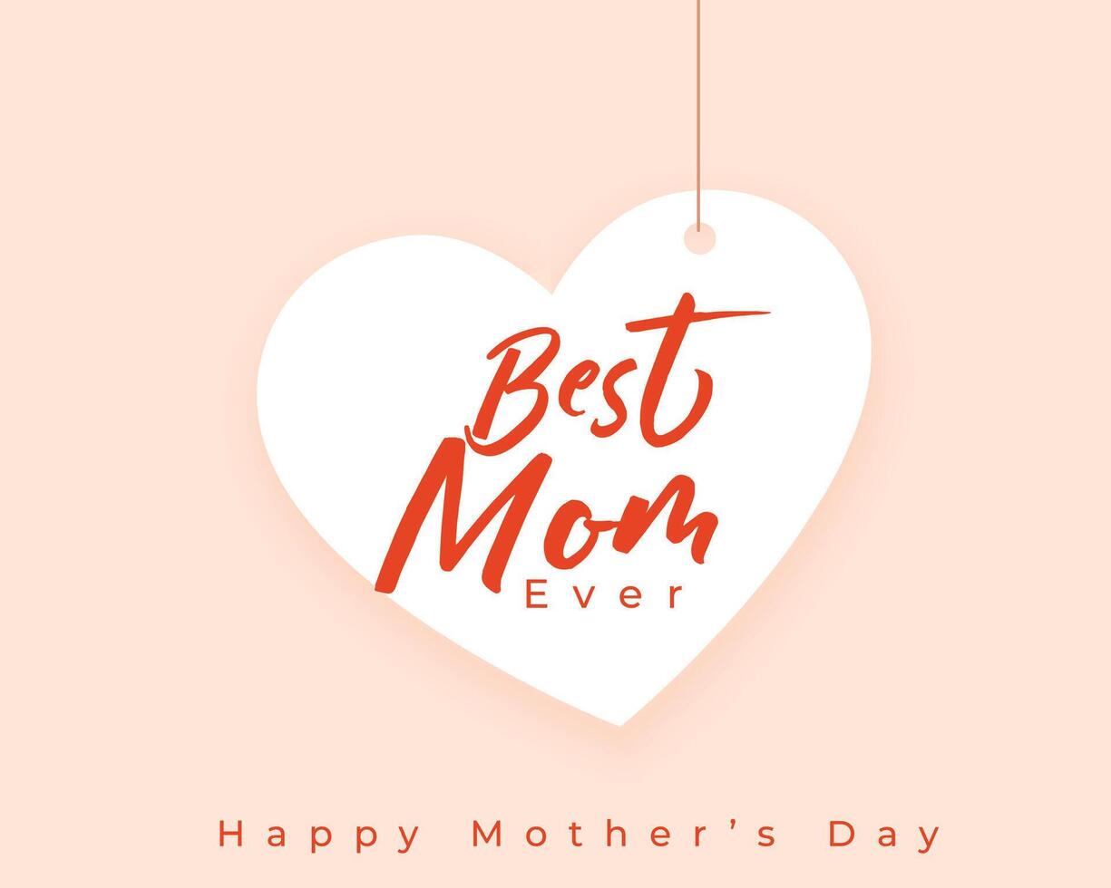 glücklich Mütter Tag Feier Hintergrund mit Beste Mama je Botschaft vektor
