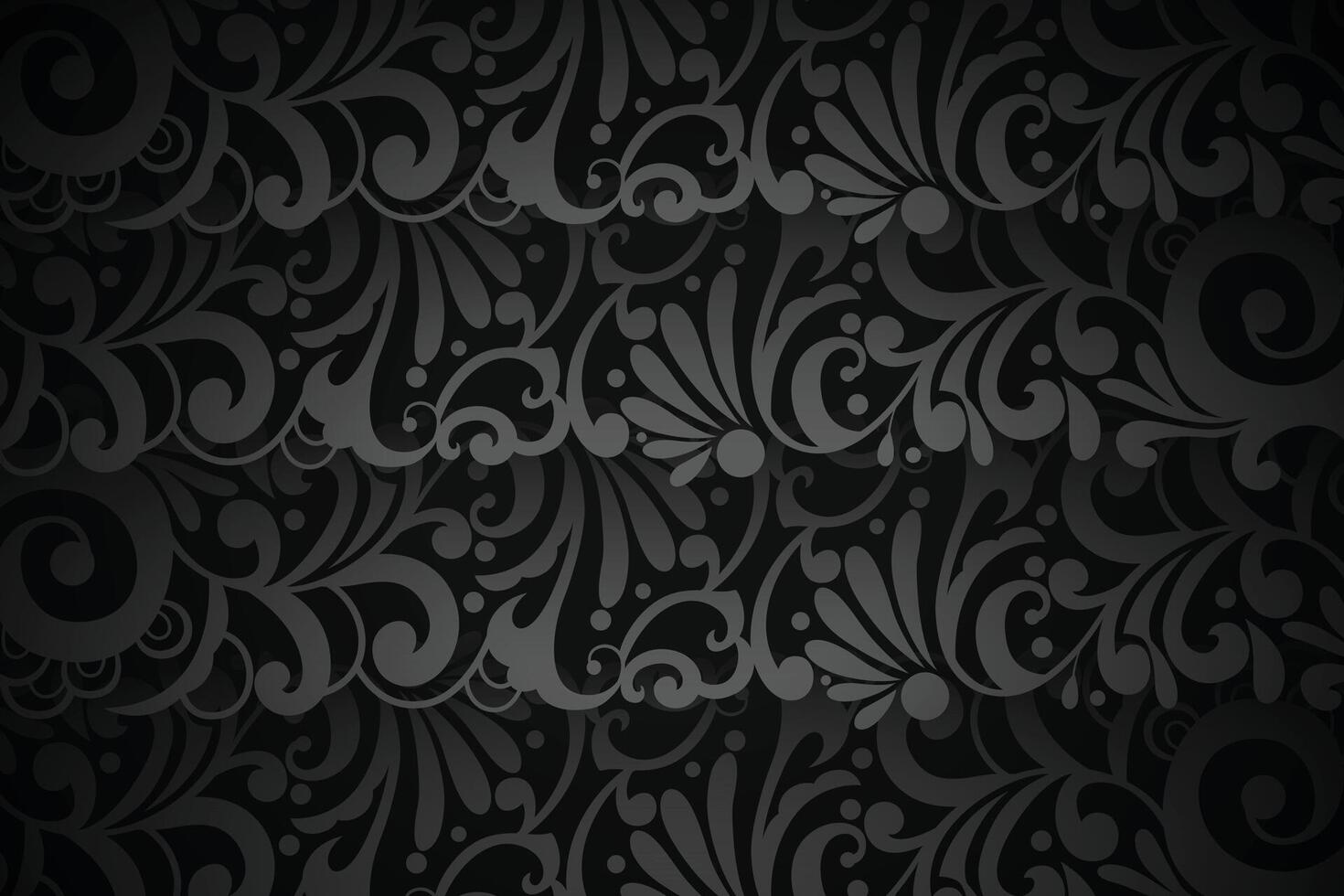 dekorativ dunkel schwarz Blumen- Kunst Hintergrund zum modern Design vektor