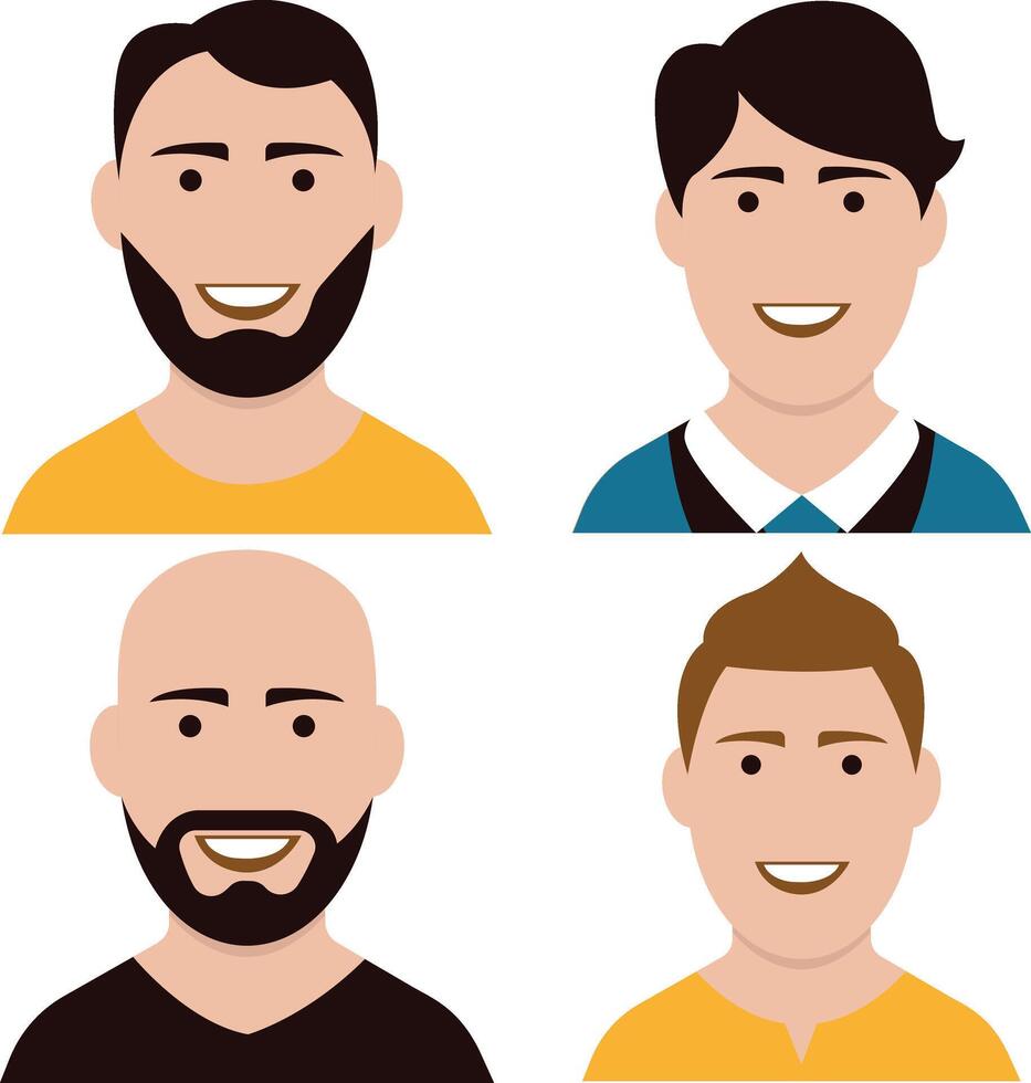 uppsättning av affärsman avatar ikoner. vektor illustration
