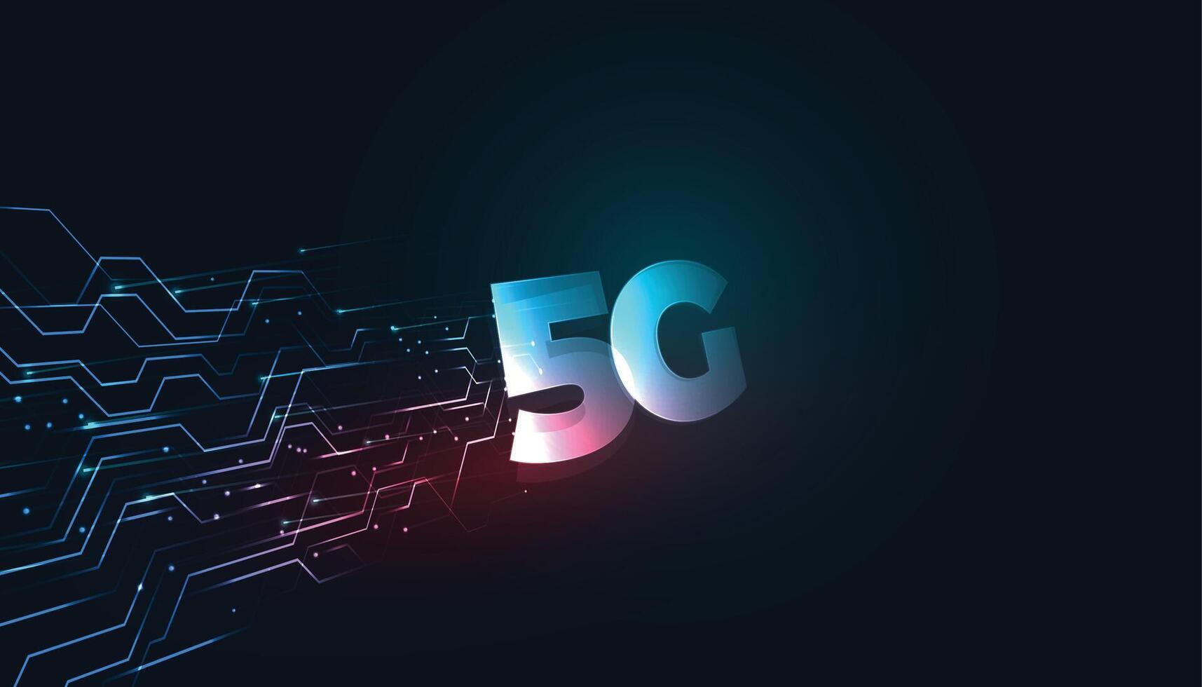 Super snabb hög hastighet 5:e generation 5g teknologi begrepp vektor