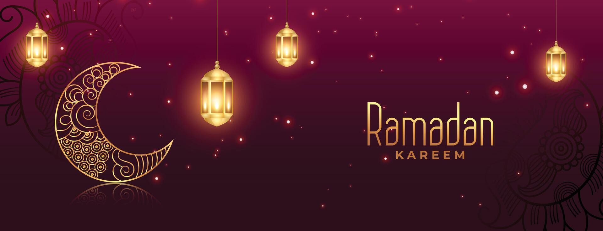 ramadan kareem islamic firande baner design vektor