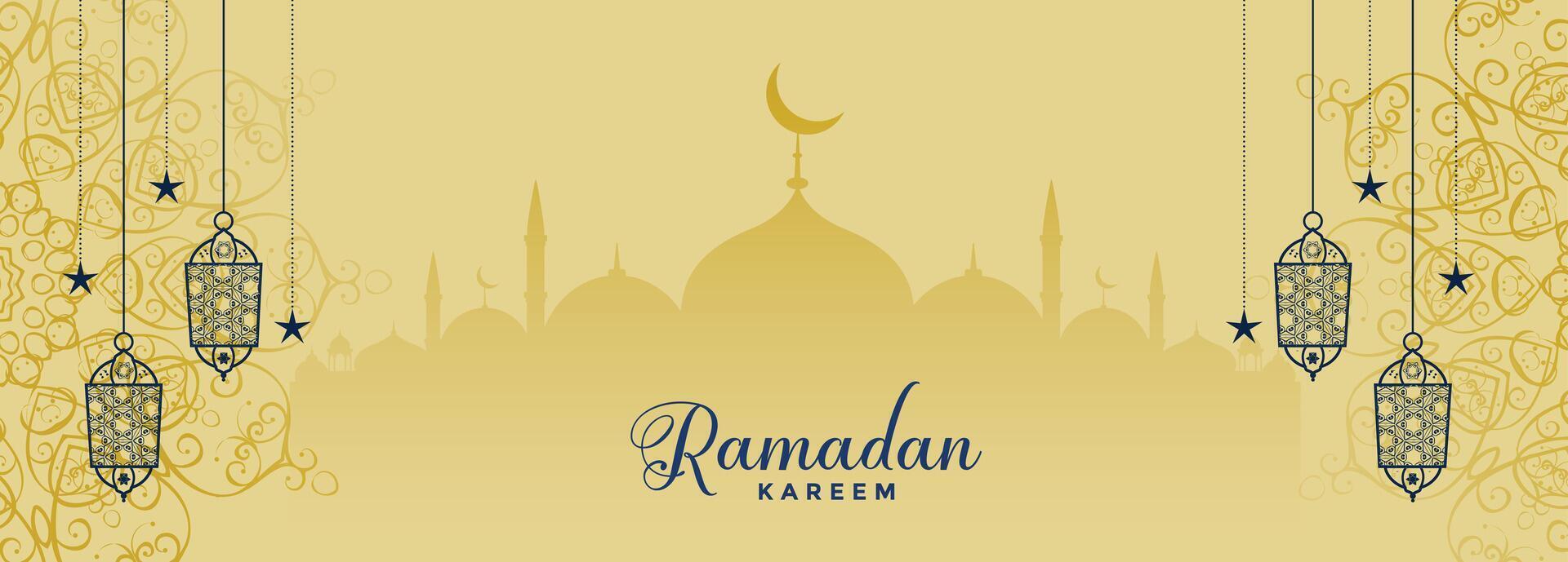 platt ramadan kareem islamic baner design vektor