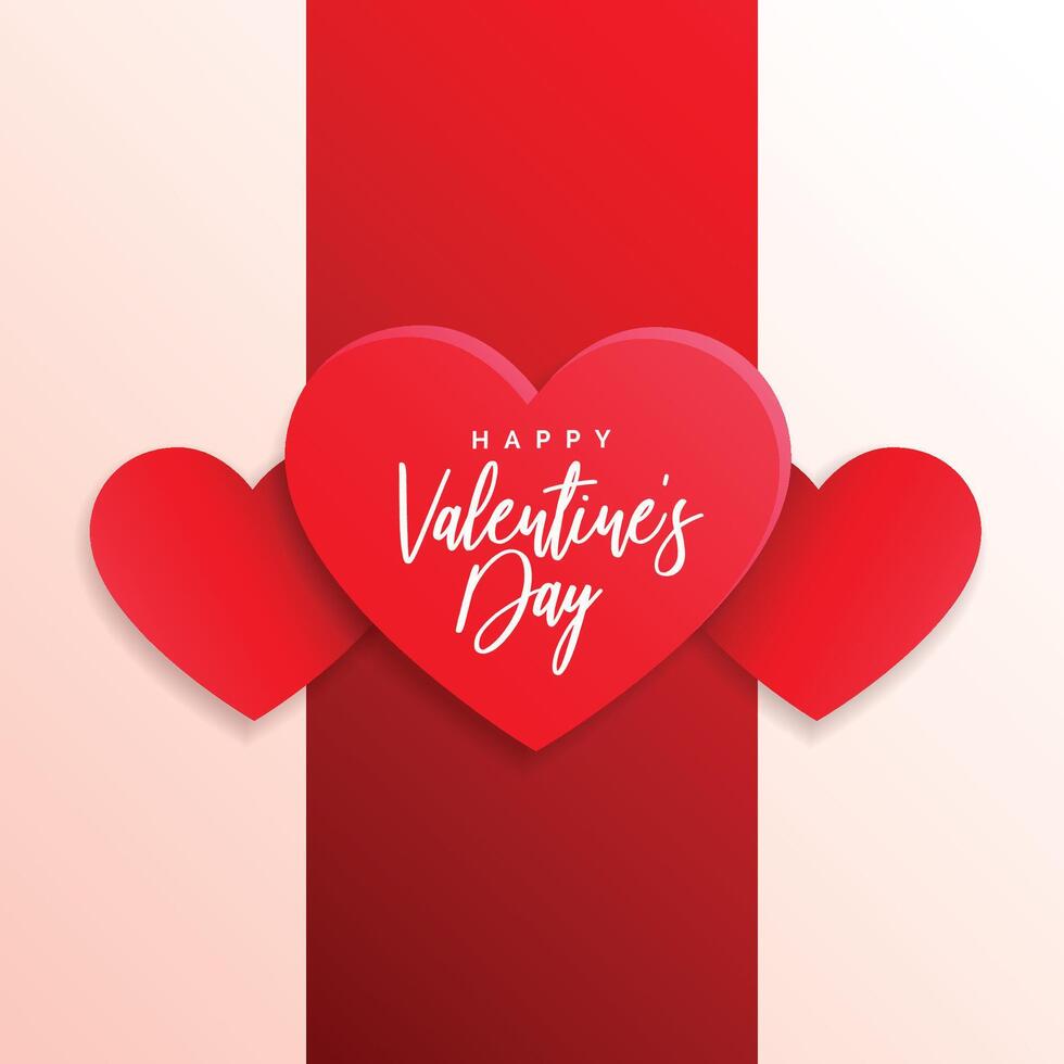 Valentinstag Tag Gruß Karte Design Hintergrund vektor