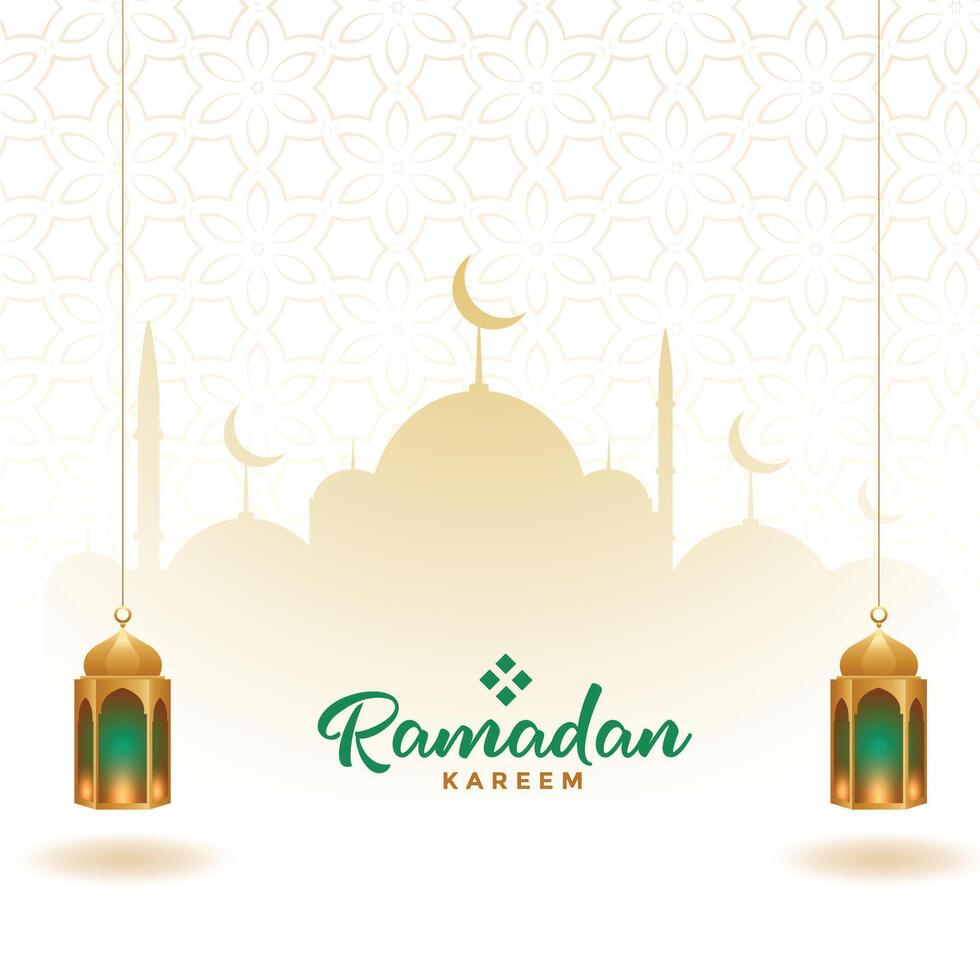 Ramadan kareem elegant dekorativ Karte Design vektor