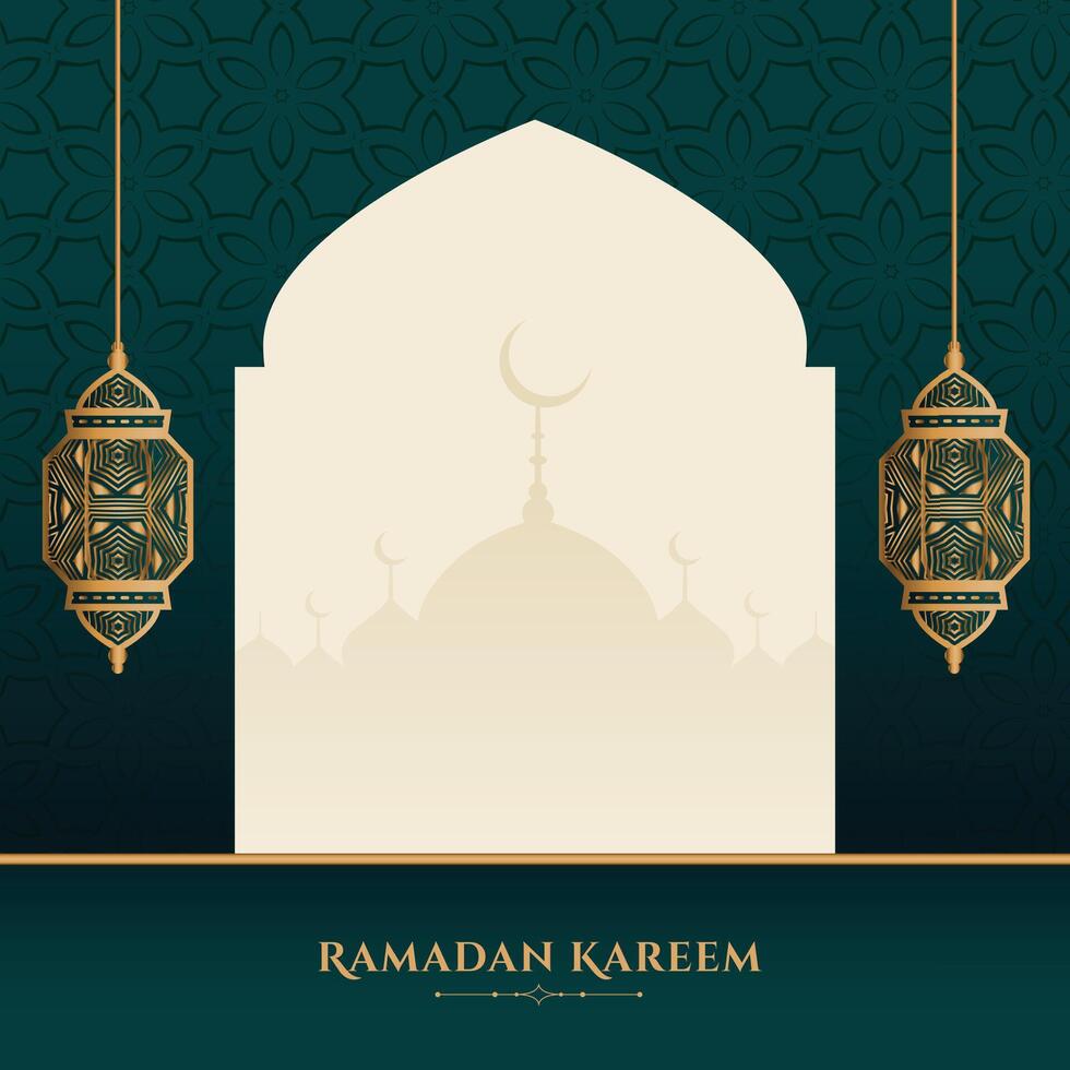 islamisches hintergrunddesign des fastenfestes ramadan kareem vektor