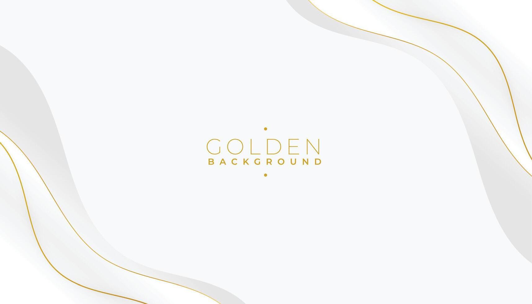 minimal Stil Weiß Banner mit golden wellig Streifen vektor