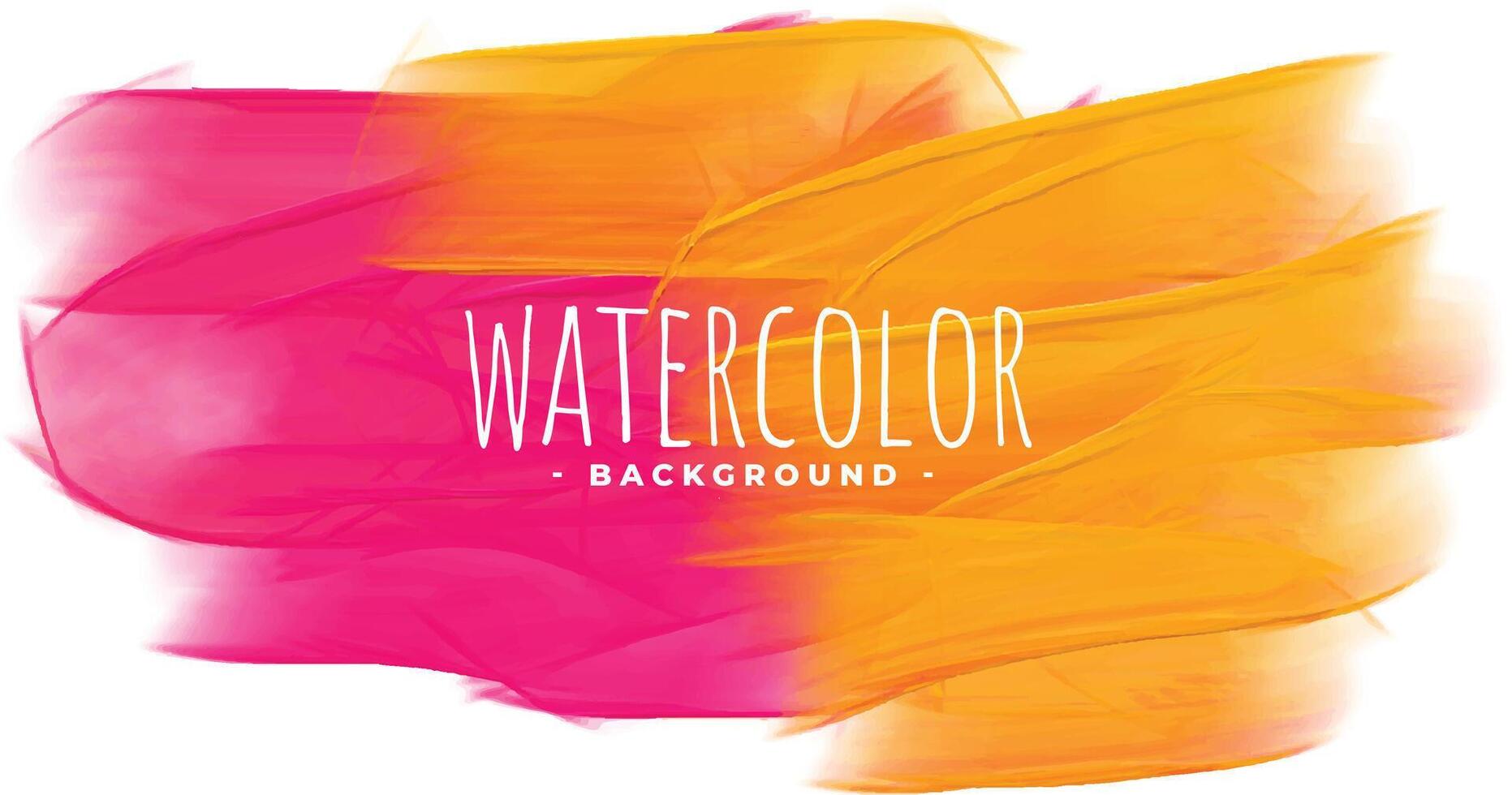 rosa och gul vattenfärg textur bakgrund vektor