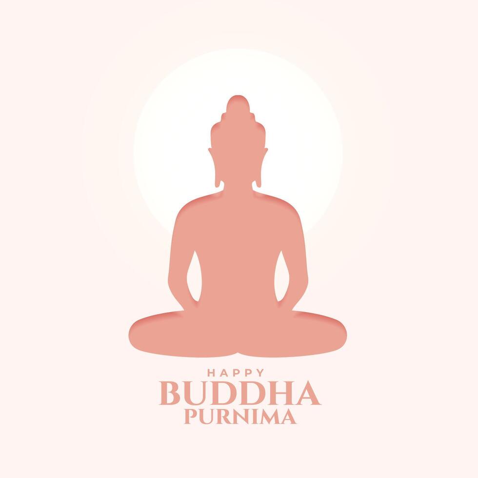 glücklich Buddha Purnima religiös Hintergrund zum Vertrauen und hoffen vektor