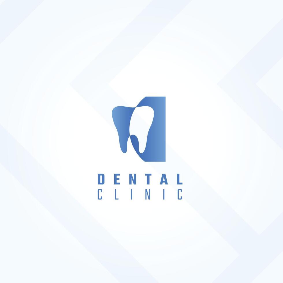 kreativ dental klinik tänder logotyp mall vektor
