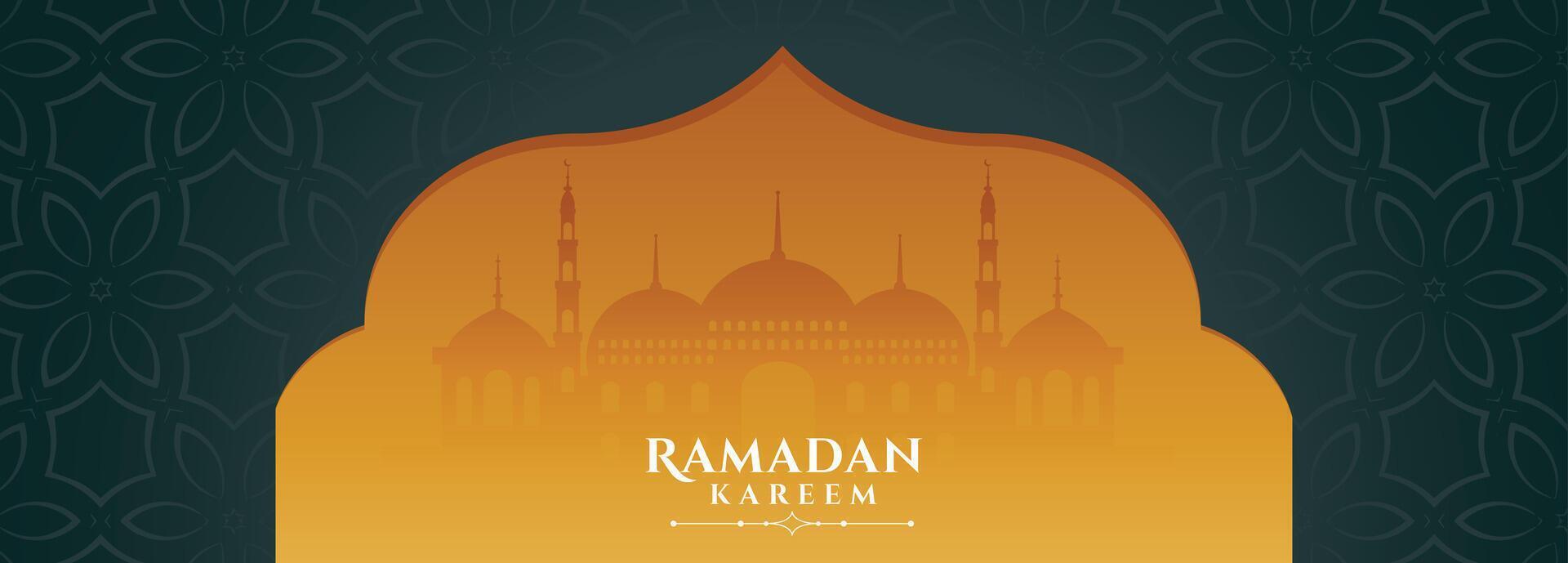 Ramadan kareem Banner im islamisch Stil vektor