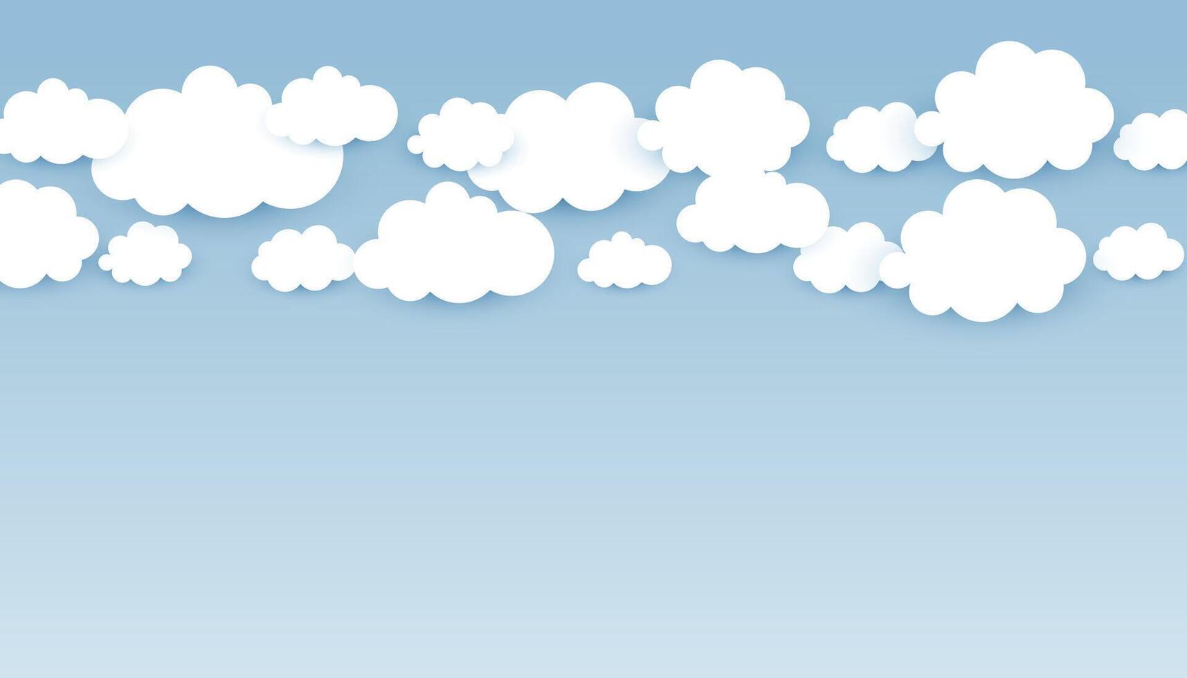 Skye Hintergrund mit flauschige Wolken vektor