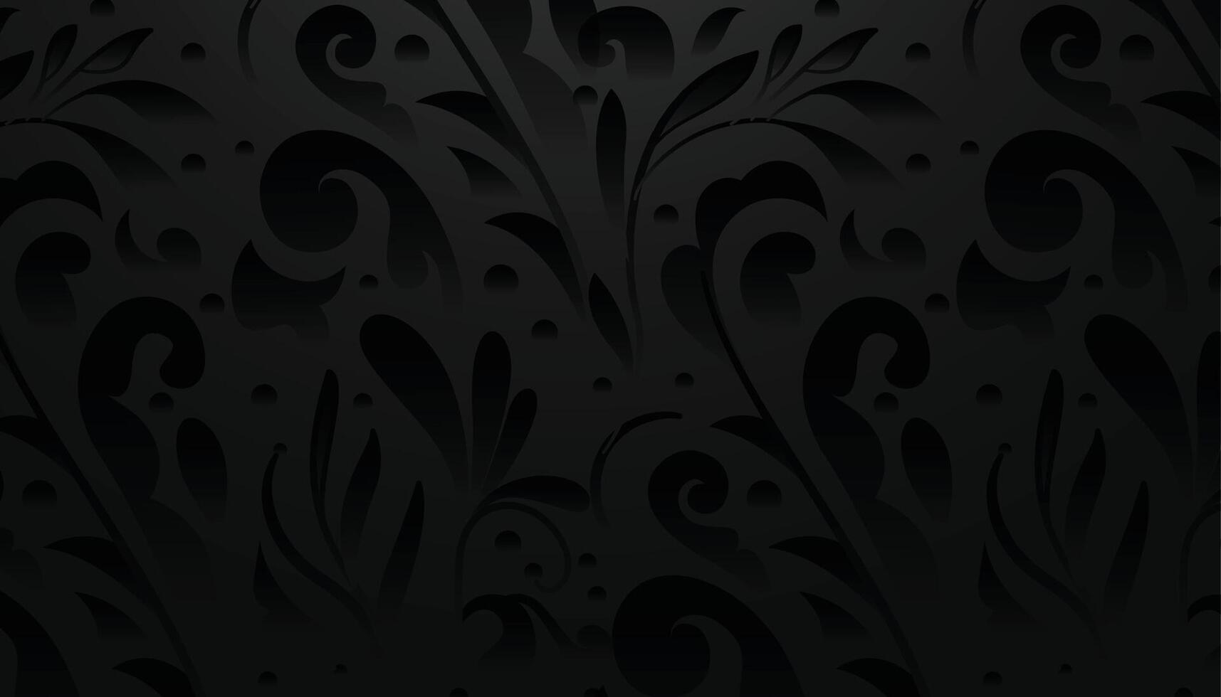 indisch Spitze Stickerei dunkel schwarz Blumen- Rand zum modisch vektor