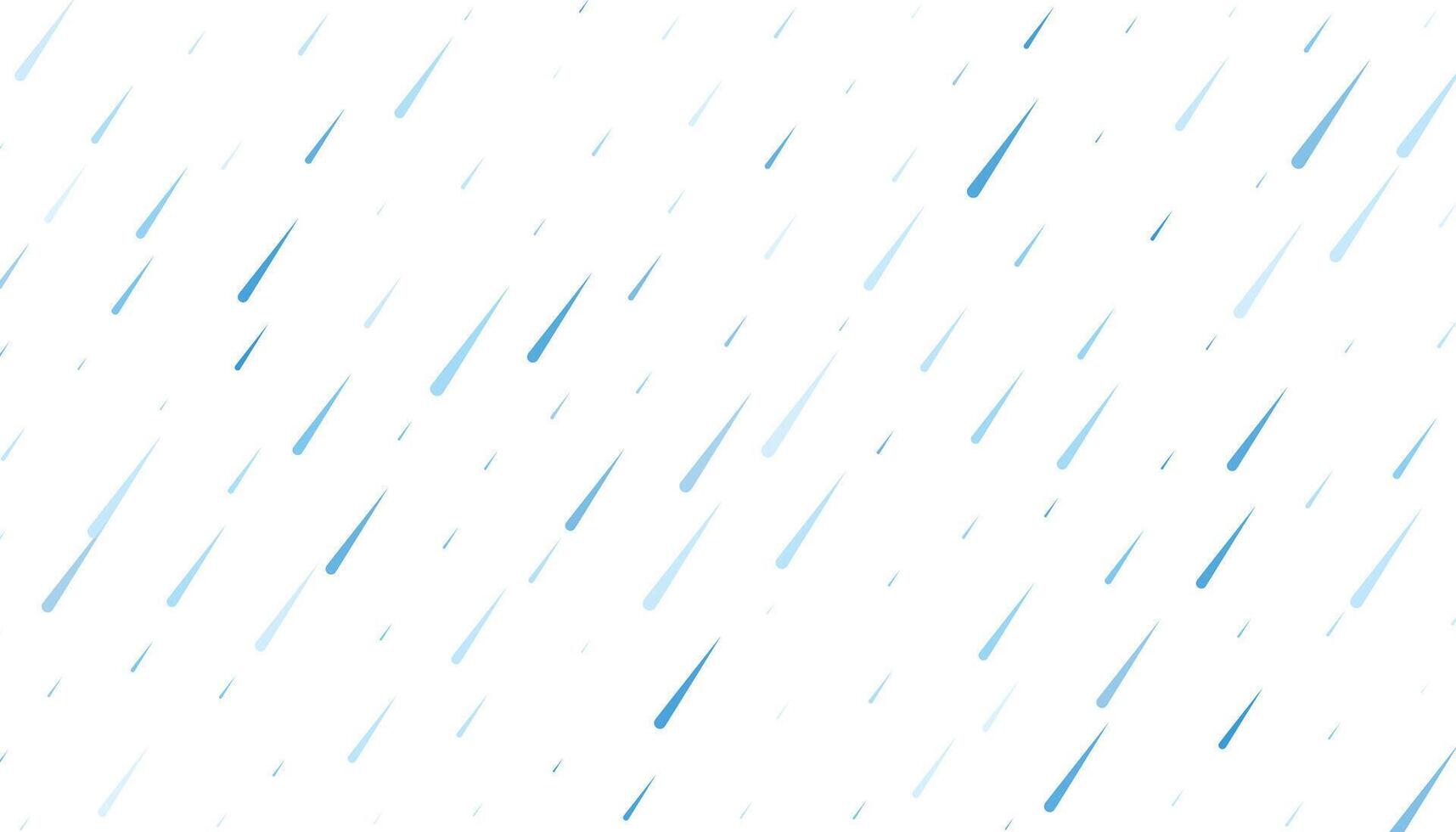 Regen mit fallen Wasser Tropfen auf Weiß Hintergrund vektor
