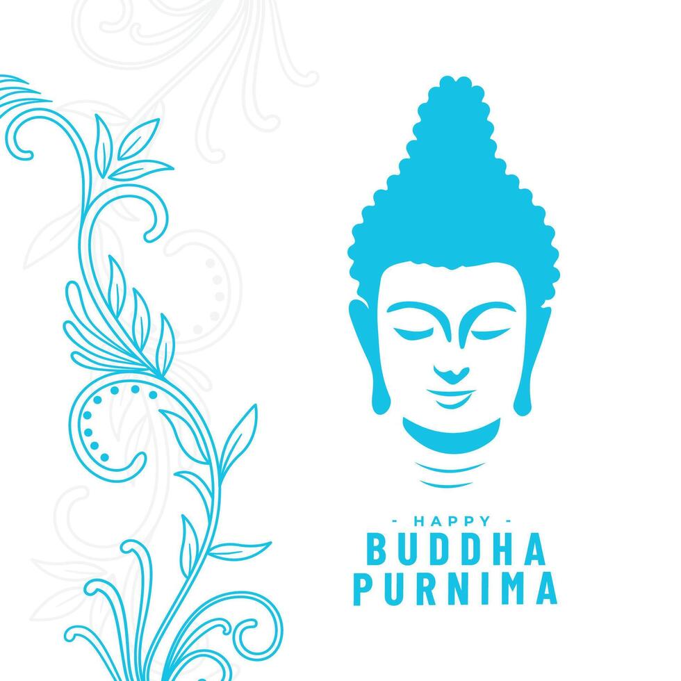 schön Buddha Purnima Hintergrund mit Blumen- Dekoration vektor