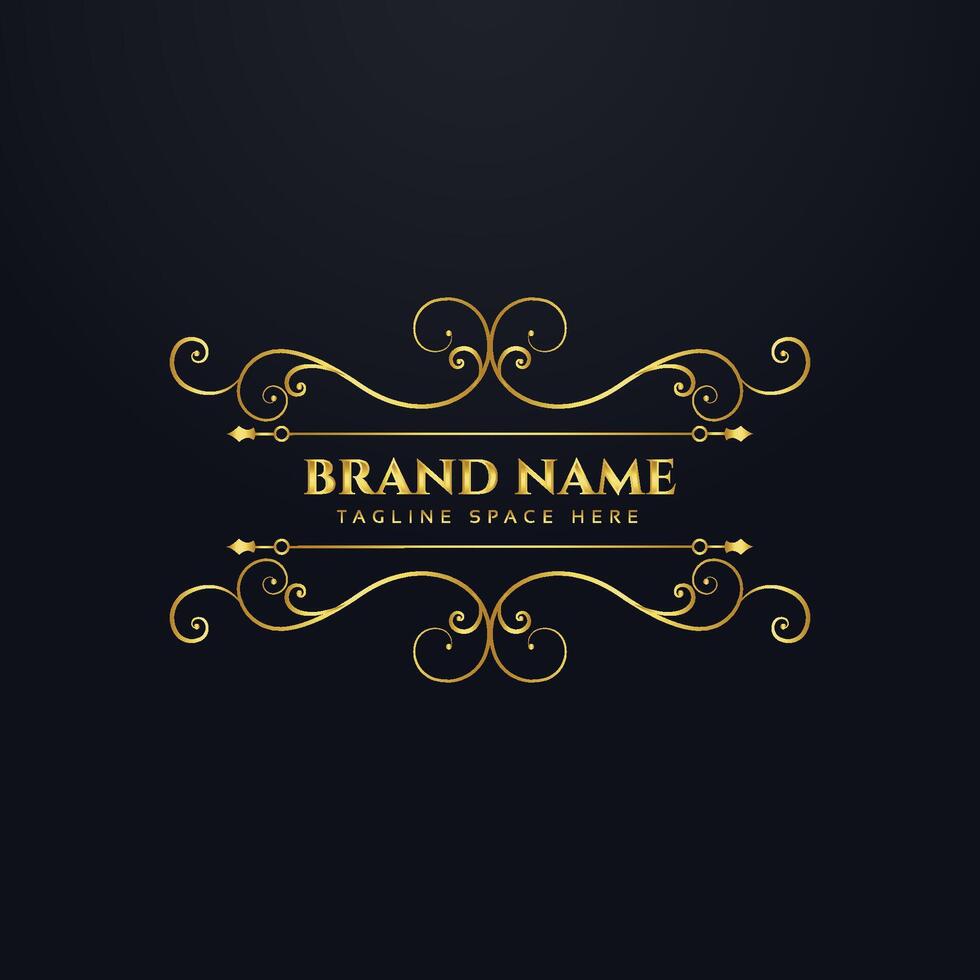 Luxus Marke königlich Logo Konzept Hintergrund Design vektor