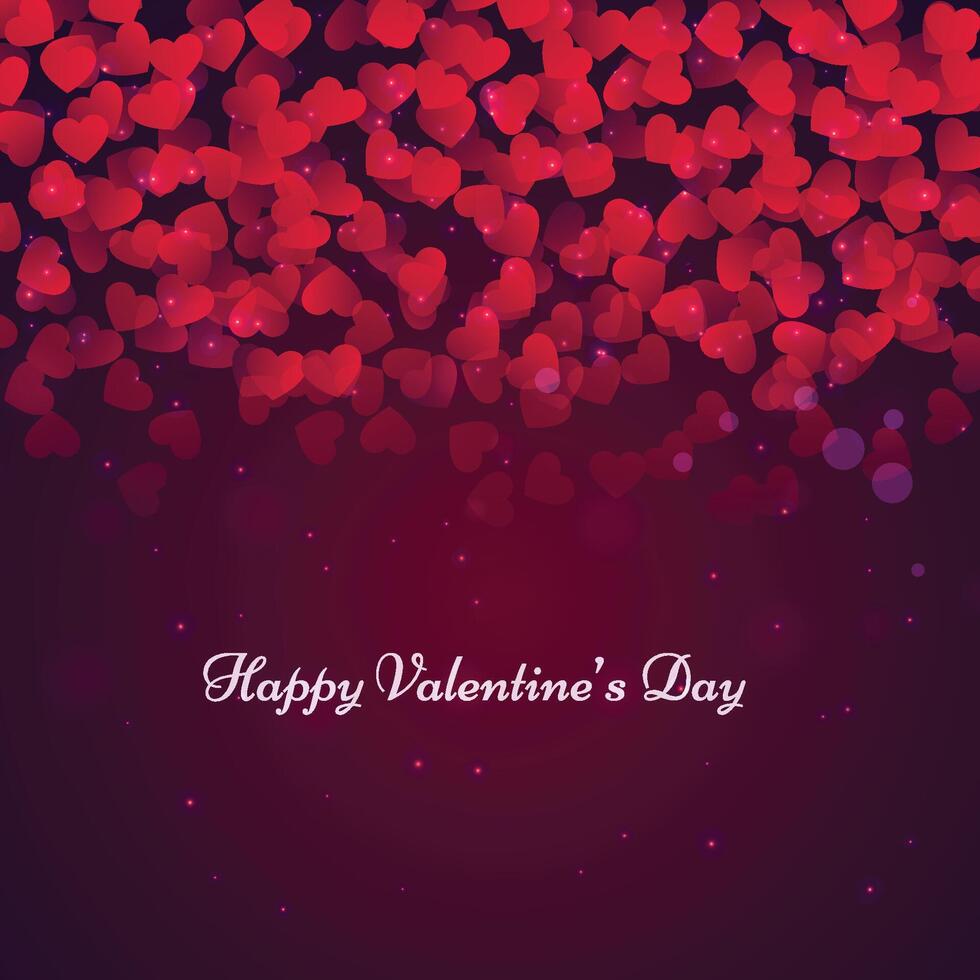 abstrakt Lycklig valentines dag röd hjärtan bakgrund design illustration vektor