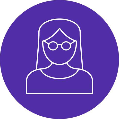 Weibliche Wissenschaftler Vektor Icon