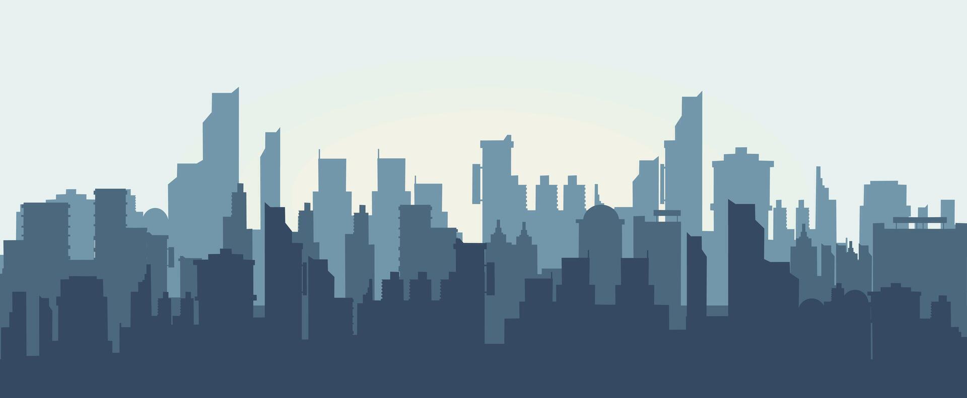 Silhouette von das stadt.modern Stadt Landschaft Banner Vektor Illustration Vektor