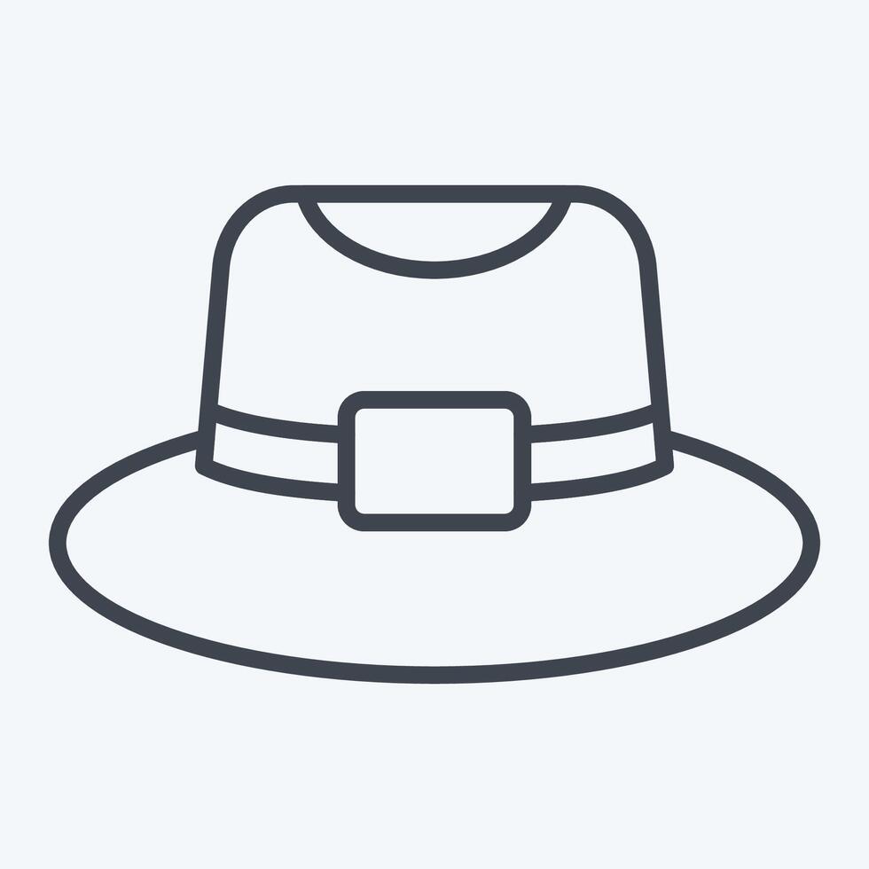 ikon trilby. relaterad till hatt symbol. linje stil. enkel design redigerbar. enkel illustration vektor