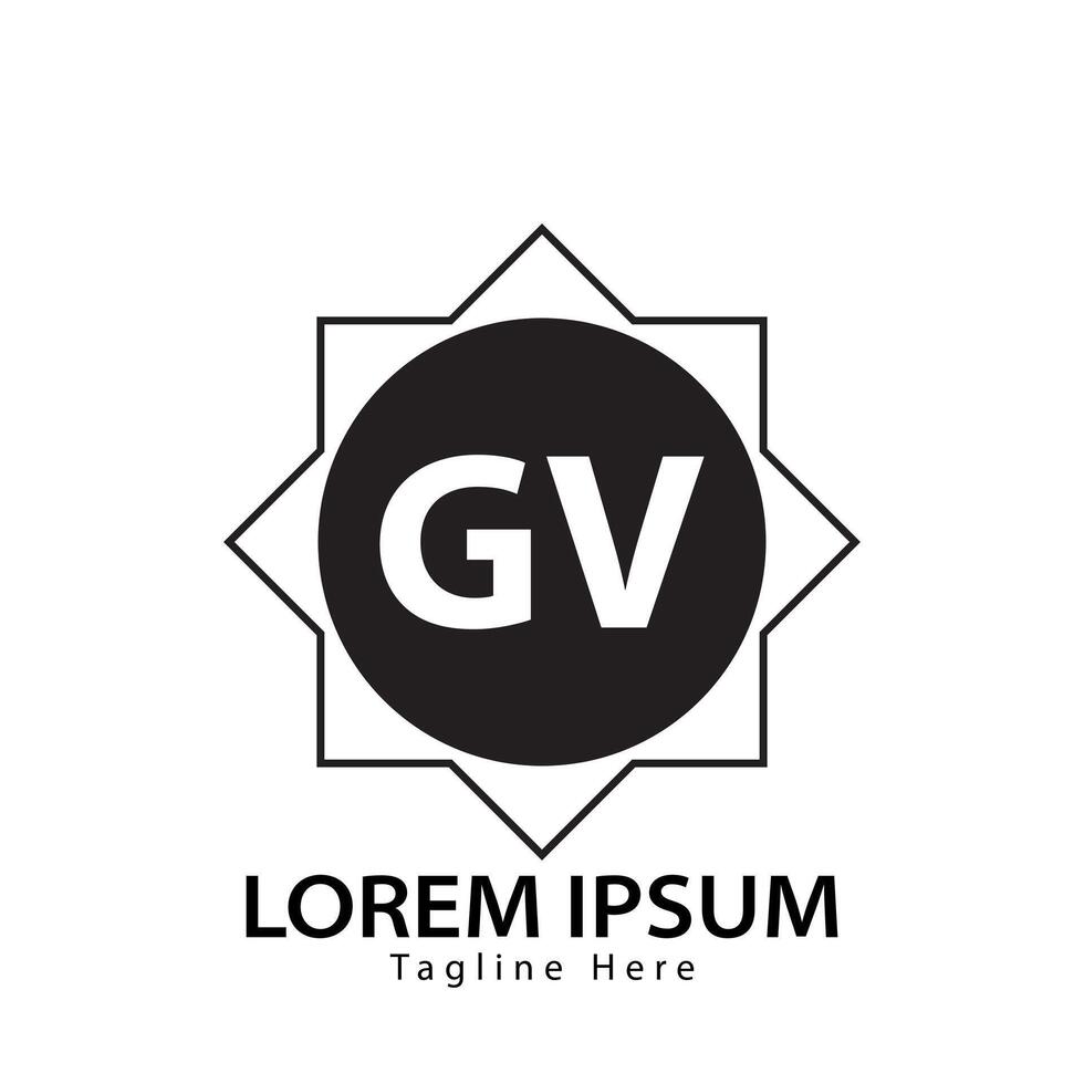 brev gv logotyp. gv logotyp design vektor illustration för kreativ företag, företag, industri. proffs vektor