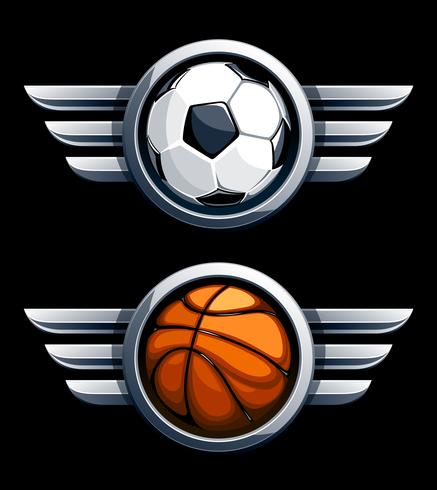 Basketball und Fußball vektor