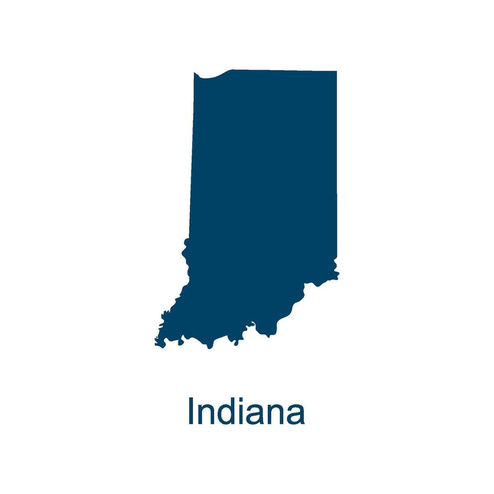 Indiana Karte Vektor Design Vorlagen isoliert auf Weiß Hintergrund