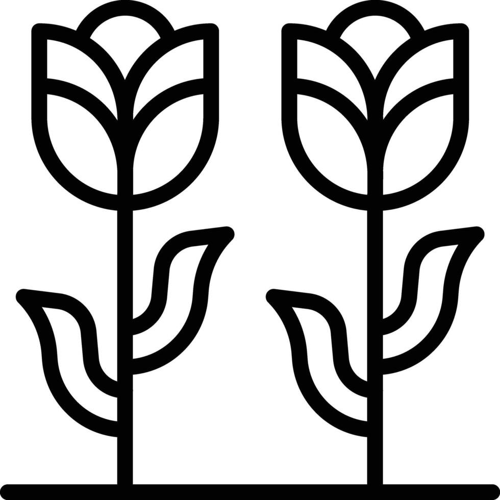 Symbol für Tulpenvektor vektor