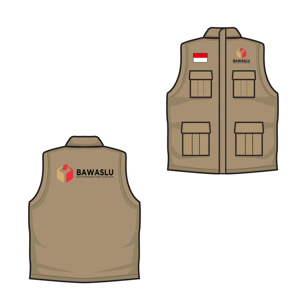 indonesisch Wahl Weste Design Vektor