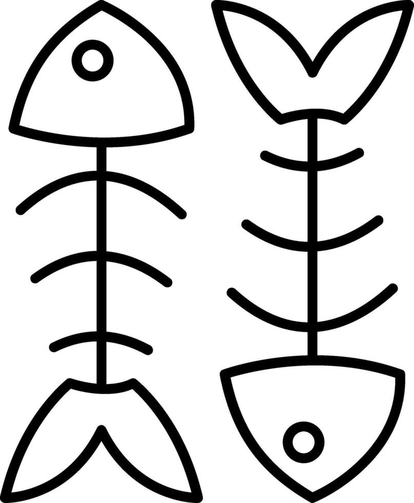 Gräten Linie Symbol vektor