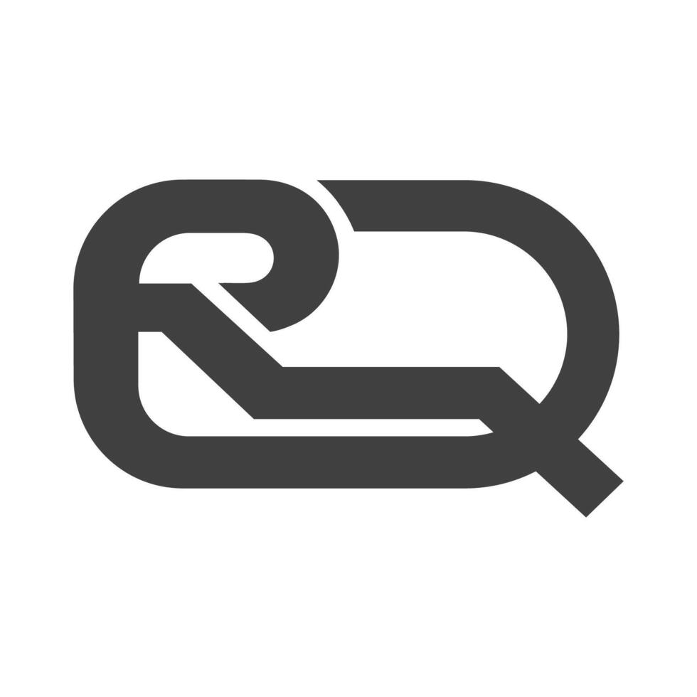 qr, rq, q och r abstrakt första monogram brev alfabet logotyp design vektor