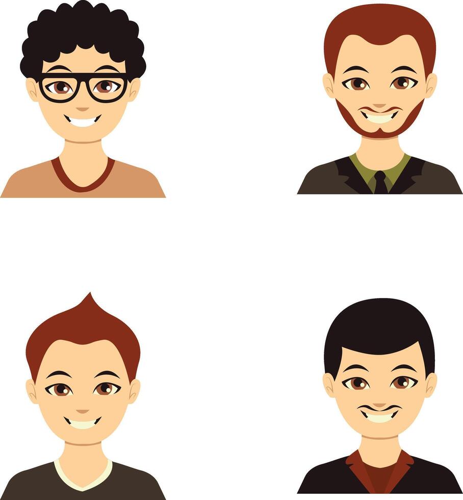 företag man avatar i platt tecknad serie stil. för användare profil, vektor illustration